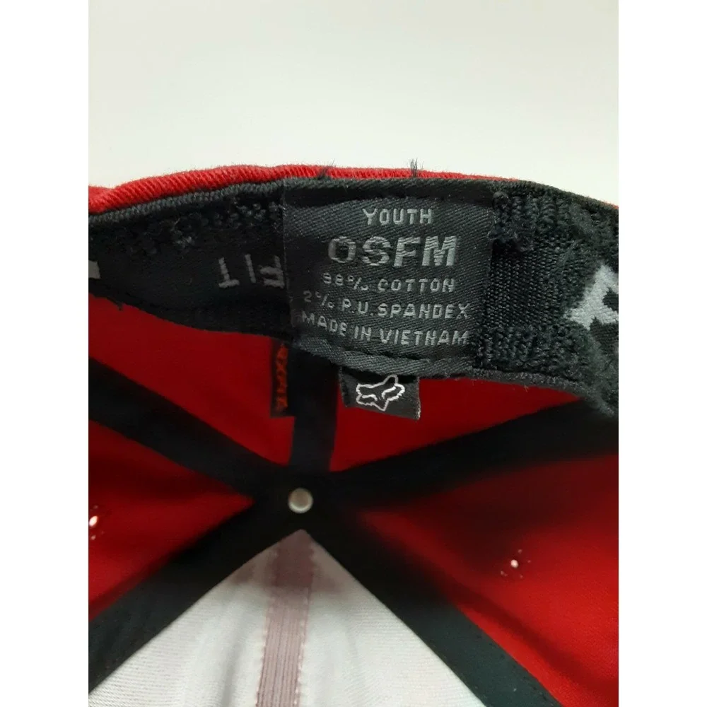 Fox Racing Youth OSFM FLEXFIT RED Baseball Cap Hat‎ Motocross